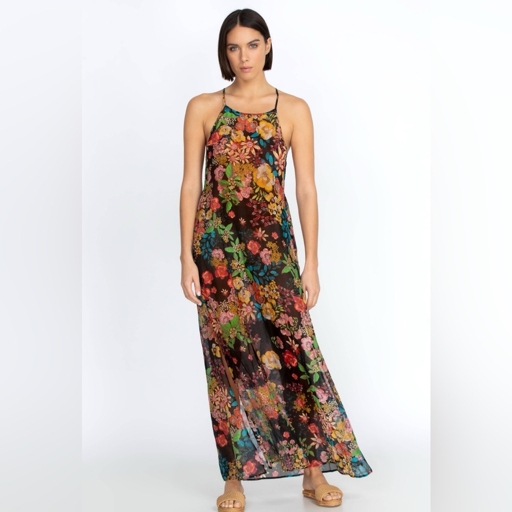 Johnny Was Millo Vibrant Floral Maxi Dress nwot